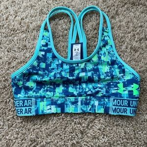 Girls under Armour sports bra small blue